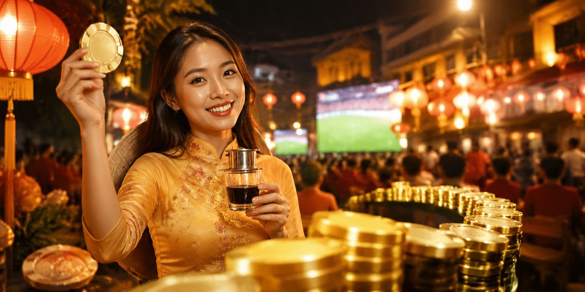 Người chơi tại Huế trải nghiệm nền tảng mp251 qua điện thoại trong quán cà phê